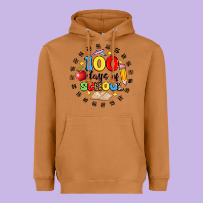 100 Days Of School Heavyweight Hoodie Designed By Artiststas