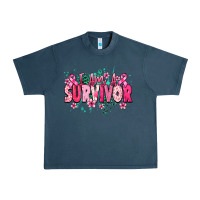Midnight Navy I am a survivor Cancere Awareness Urban Heavy Tee - HowdyJamesFarm