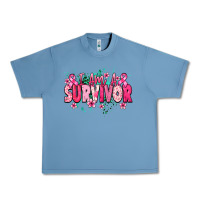 Pebble Blue I am a survivor Cancere Awareness Urban Heavy Tee - HowdyJamesFarm