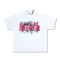 White I am a survivor Cancere Awareness Urban Heavy Tee - HowdyJamesFarm