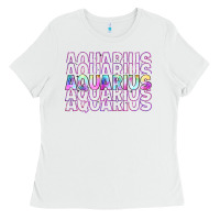 White aquarius Ladies Tee - Artiststas