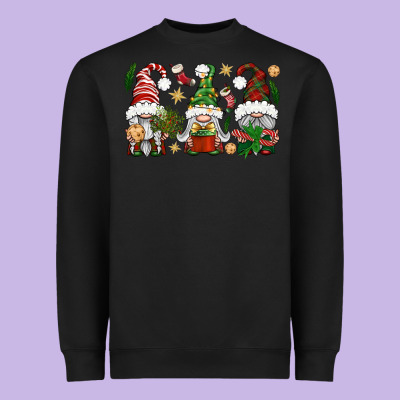 Christmas Gnomes Heavyweight Sweatshirt Designed By Bundleandbundleshop