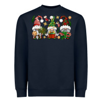 Navy Christmas Gnomes Heavyweight Sweatshirt - BundleAndBundleShop