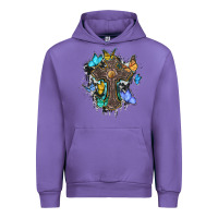 Tulip cross with butterflies cowhide background Urban Hoodie - BarkalooDesign
