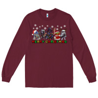 Burgundy merry christmas gnomies Long Sleeve Tee - CowGirlArtShop