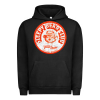 Pigment Black sleepy bear club   70s thrift store aesthetic Urban Hoodie - lanVoArt