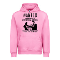 Fuchsia Pink wanted bonnie and clyde, distressed Urban Hoodie - lanVoArt