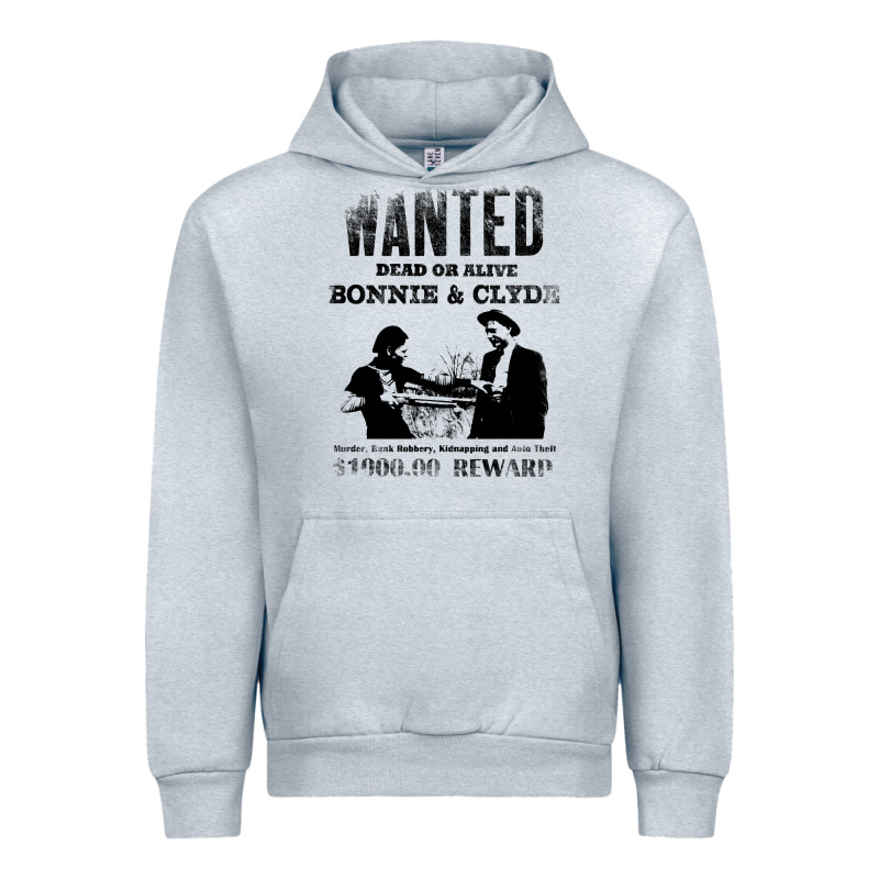 Wanted Bonnie And Clyde, Distressed Urban Hoodie by lanVoArt | Teevron