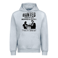 Heather Grey wanted bonnie and clyde, distressed Urban Hoodie - lanVoArt