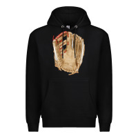 Black Catchers Mitt Fa Element Premium Hoodie - FaDigitalArtStudio