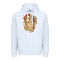 White Catchers Mitt Fa Element Premium Hoodie - FaDigitalArtStudio