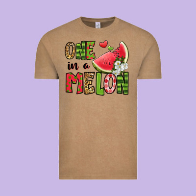 One In A Melon Watermelon Vintage Tee Designed By Jasminsmagicworld