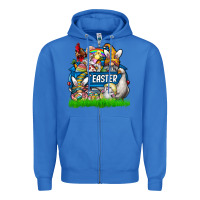 True Royal Easter truck Zipper Hoodie - CowhideDigitalArt