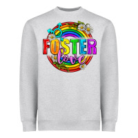 Heather Grey Foster Love Pride Lgbtq Heavyweight Sweatshirt - BundleAndBundleShop
