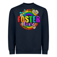 Navy Foster Love Pride Lgbtq Heavyweight Sweatshirt - BundleAndBundleShop