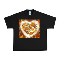 Black fall heart with leopard Urban Heavy Tee - TumblerDesignByShophia