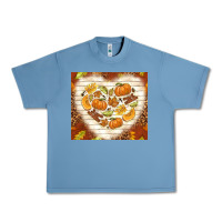 Pebble Blue fall heart with leopard Urban Heavy Tee - TumblerDesignByShophia