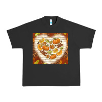 Pigment Black fall heart with leopard Urban Heavy Tee - TumblerDesignByShophia