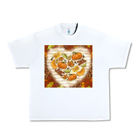 White fall heart with leopard Urban Heavy Tee - TumblerDesignByShophia