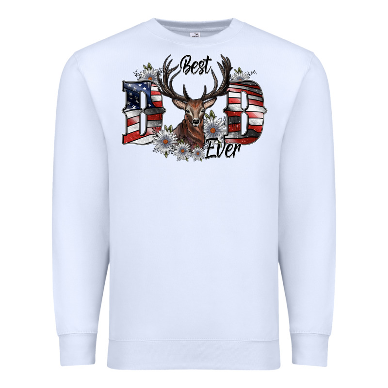 Best Dad Ever Premium Sweatshirt by SublimationCraftShop | Teevron