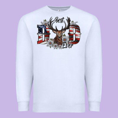 Best Dad Ever Premium Sweatshirt Designed By Sublimationcraftshop