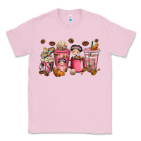Bubblegum Pink cafecito y chisme coffee cups Classic Tee - texasbilliewilder