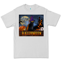 Dove Grey Black Cat Halloween Premium Tee - LillyAllenDesigns