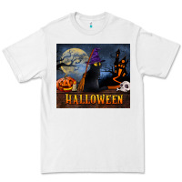 White Black Cat Halloween Premium Tee - LillyAllenDesigns