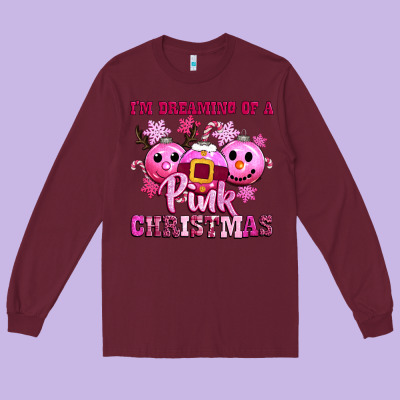 Iam Dreaming Of A Christmas Long Sleeve Tee Designed By Cowgirlartshop
