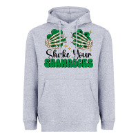 Heather Grey shake your shamrocks Heavyweight Hoodie - CowhideDigitalArt