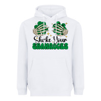 White shake your shamrocks Heavyweight Hoodie - CowhideDigitalArt
