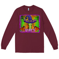 Burgundy bad witch vibes Long Sleeve Tee - Jasminsmagicworld
