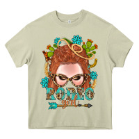 Mossy Western Rodeo Girl Braid Red Hair Heavy Core Tee - BundleAndBundleShop
