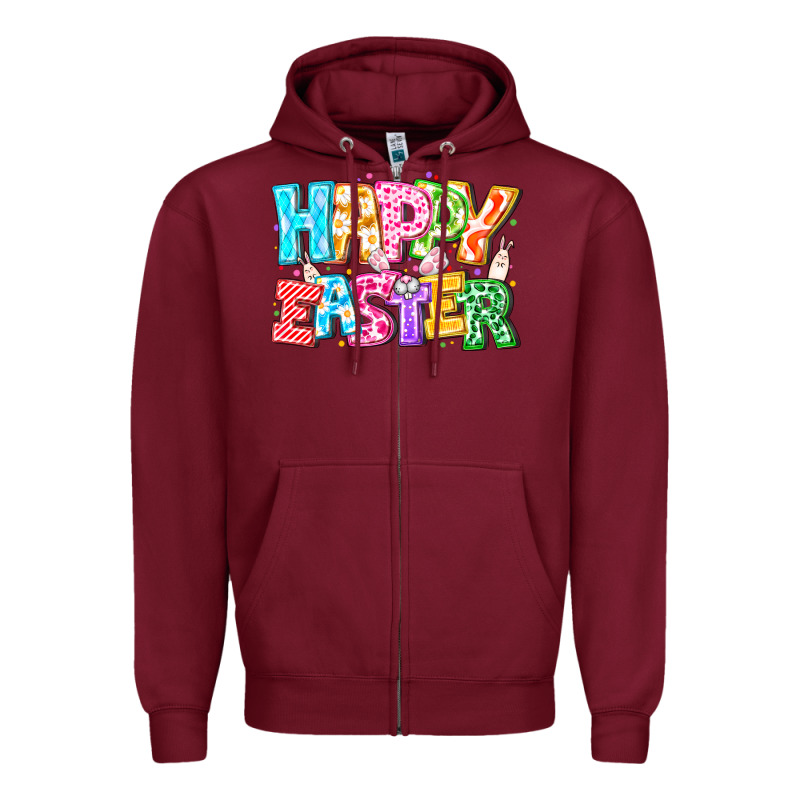 Happy Easter Zipper Hoodie by CowhideDigitalArt | Teevron