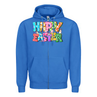 True Royal Happy Easter Zipper Hoodie - CowhideDigitalArt