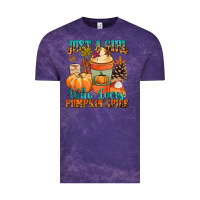 Cloud Purple Just a girl who loves pumpkin spice Vintage Tee - NancyCooperArtShop
