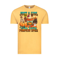 Vintage Mustard Just a girl who loves pumpkin spice Vintage Tee - NancyCooperArtShop