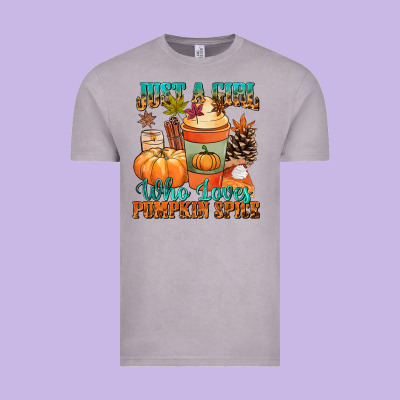 Just A Girl Who Loves Pumpkin Spice Vintage Tee Designed By Nancycooperartshop