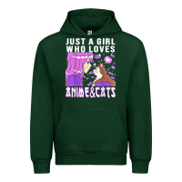 Forest Green anime cat anime stuff Urban Hoodie - lanVoArt