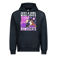 Navy anime cat anime stuff Urban Hoodie - lanVoArt
