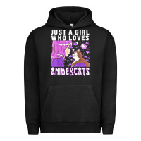Pigment Black anime cat anime stuff Urban Hoodie - lanVoArt