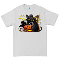 Dove Grey halloween black cats Premium Tee - LillyAllenDesigns
