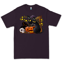 Plum halloween black cats Premium Tee - LillyAllenDesigns