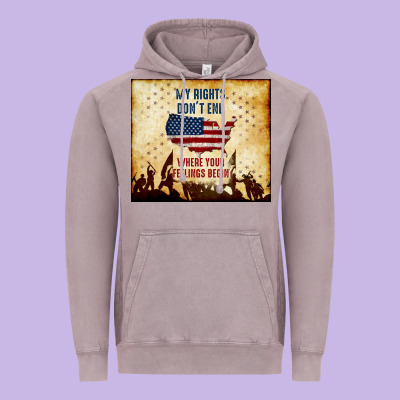 My Rights Don't End Vintage Hoodie Designed By Tumblerdesignbyshophia