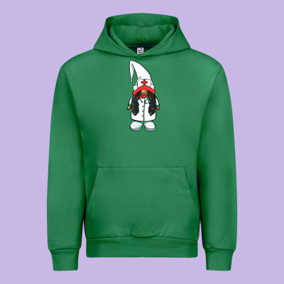 African American Nurse Gnome Urban Hoodie Designed By Barkaloodesign