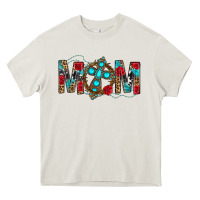 Cream Western Mom With Cross Heavy Core Tee - BundleAndBundleShop