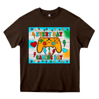 Chocolate Brown every day is gaming day Heavy Core Tee - JahusDesignShop