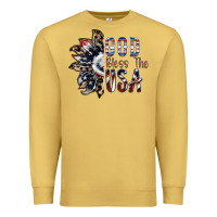 Antique Gold god bless the usa Premium Sweatshirt - SublimationCraftShop