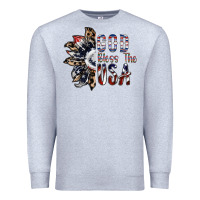 Heather Grey god bless the usa Premium Sweatshirt - SublimationCraftShop