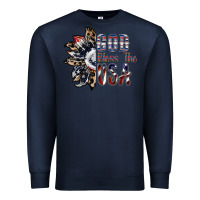 Navy god bless the usa Premium Sweatshirt - SublimationCraftShop